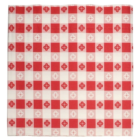 Hoffmaster Red Gingham Tablecover, 54"x108", PK25 220670